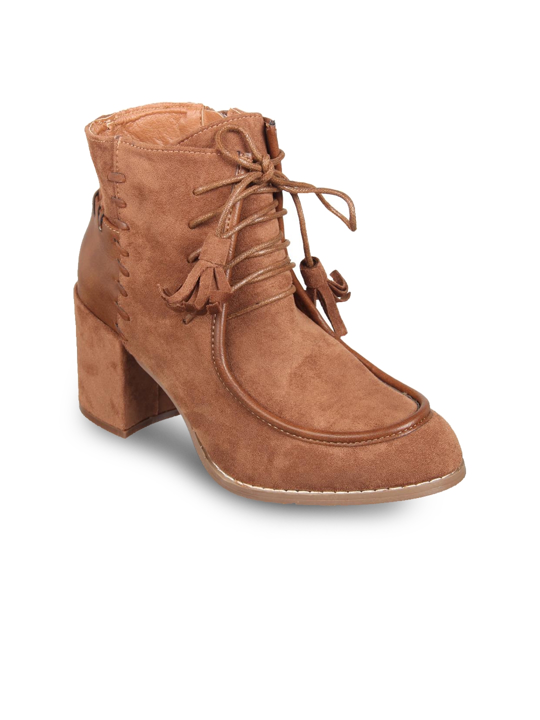 tan flat booties womens