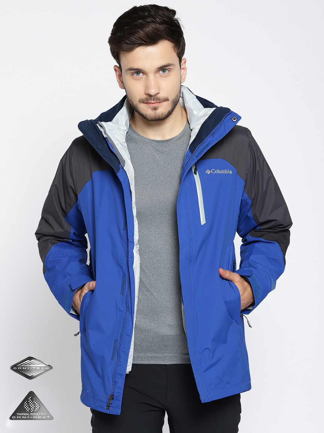 Buy Columbia Men Blue Lhotse II Waterproof Interchange Winter Hiking Jacket Jackets for Men