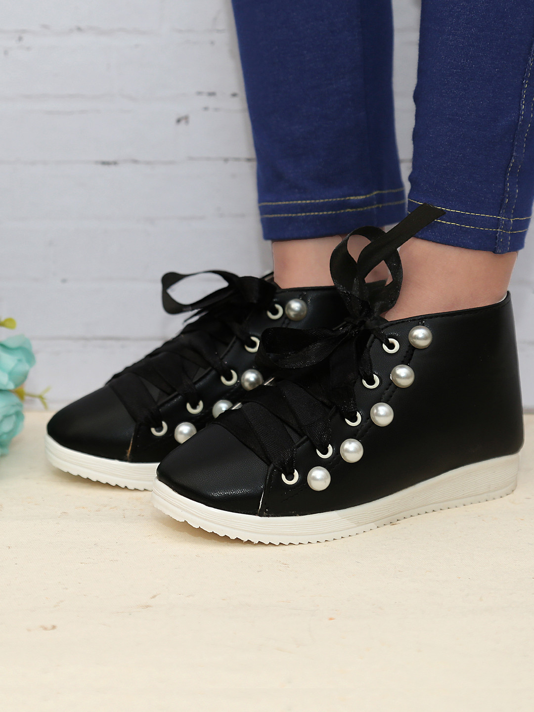 Buy DChica Girls Black Sneakers Casual Shoes for Girls 7652338 Myntra