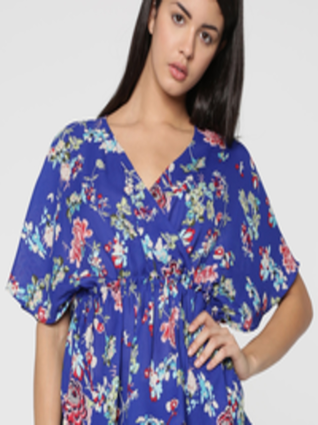 Buy ONLY Women Blue Printed Cinched Waist Top - Tops for Women 7652948 ...