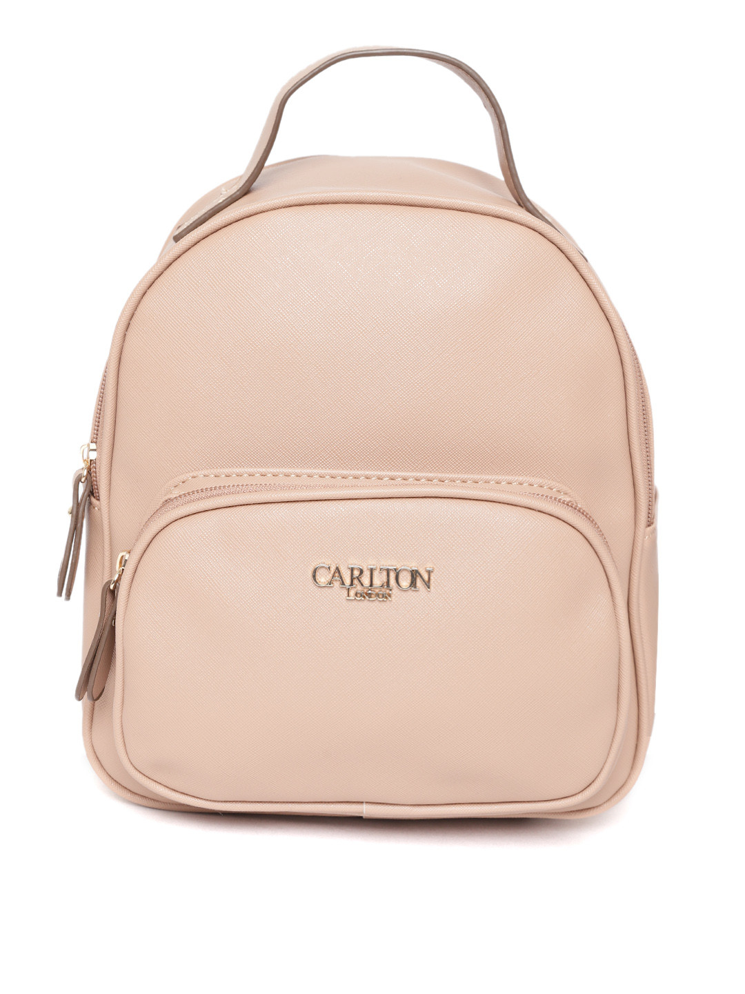 Buy Carlton London Women Dusty Pink Solid Backpack Backpacks for