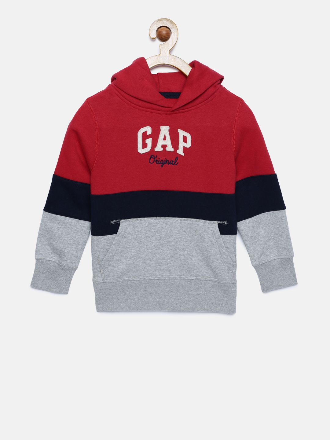 Buy GAP Boys' Red Logo Pullover Hoodie Sweatshirt - Sweatshirts for ...