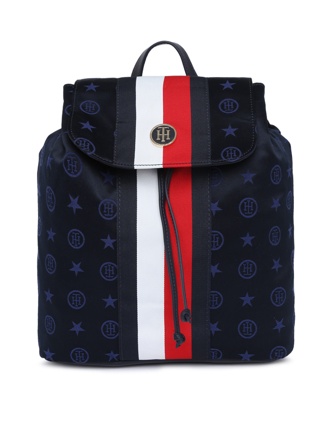 Buy Tommy Hilfiger Women Blue & White Colourblocked Backpack Backpacks for Women 7663486 Myntra