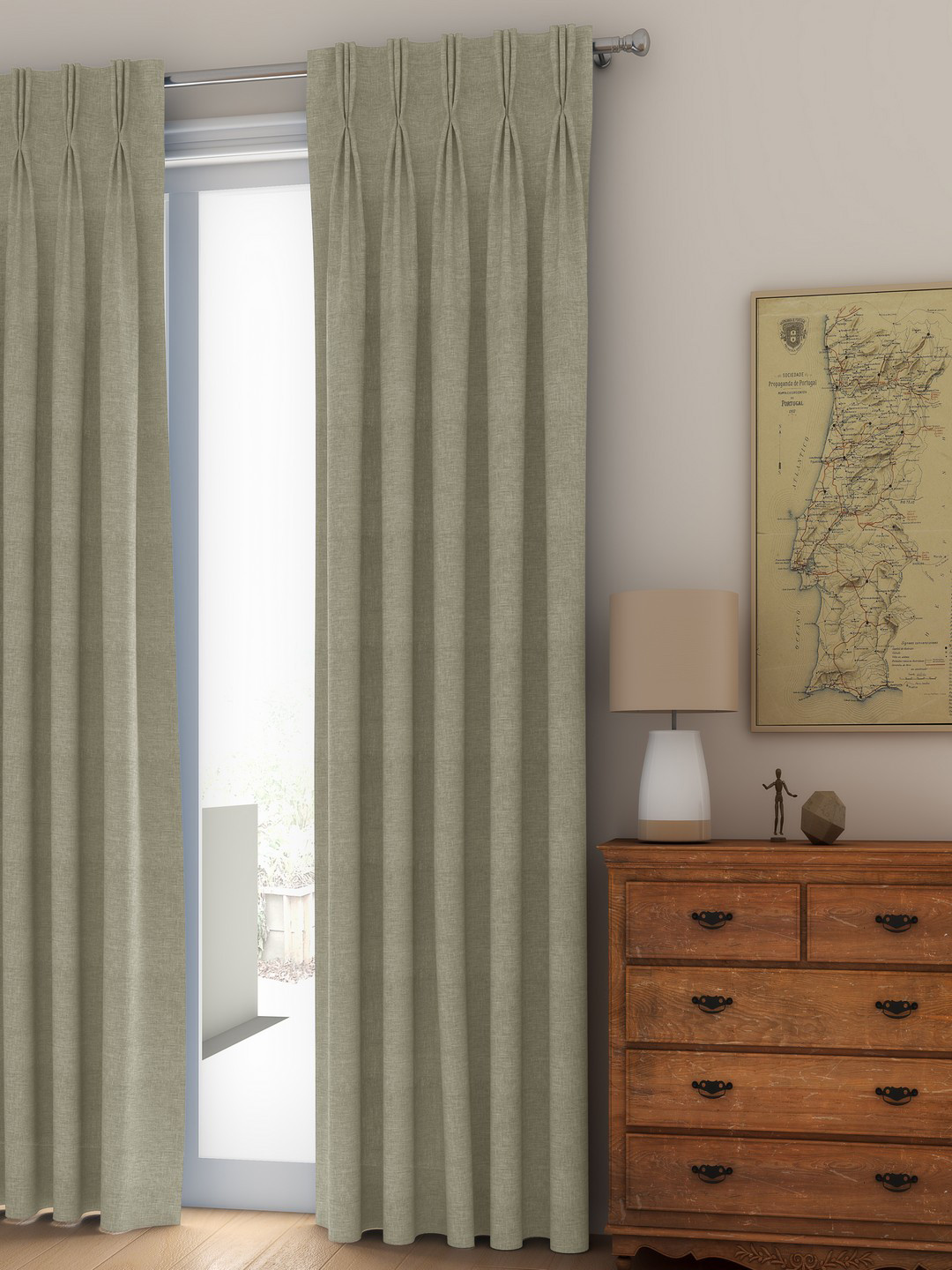 Buy CURTAIN LABEL Green Regular Set Of 2 Door Curtain Curtains And