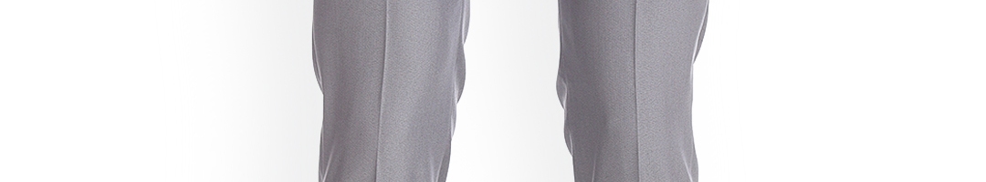 Buy Arrow Men Grey Slim Fit Solid Formal Trousers - Trousers for Men ...