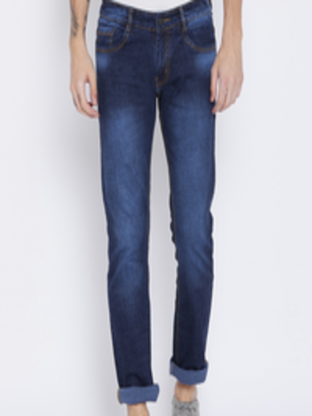 Buy Duke Men Blue Slim Fit Mid Rise Clean Look Jeans - Jeans for Men ...