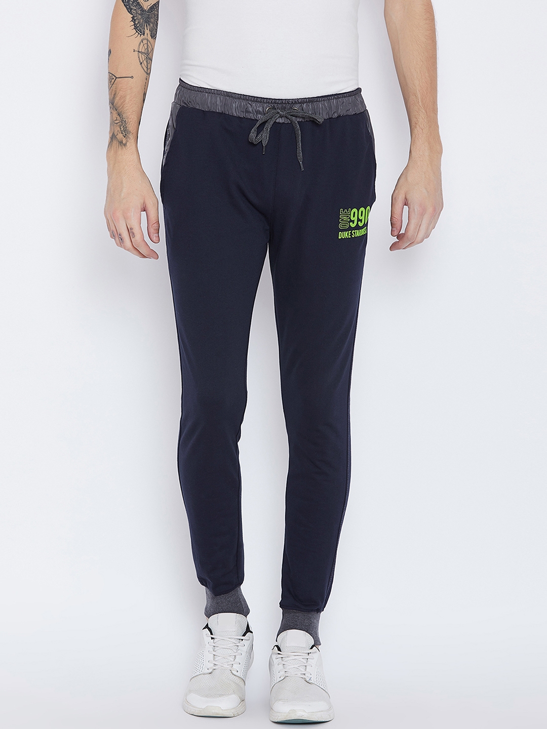 plain navy blue joggers