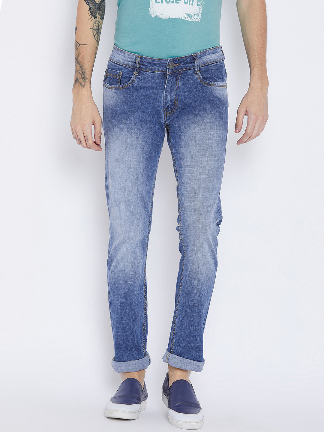 Buy Duke Men Blue Slim Fit Mid Rise Clean Look Jeans Jeans for Men
