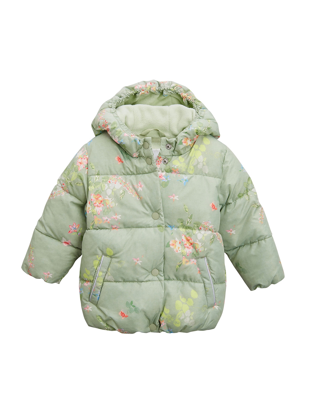 Buy Next Girls Green Printed Hooded Puffer Jacket - Jackets for Girls ...
