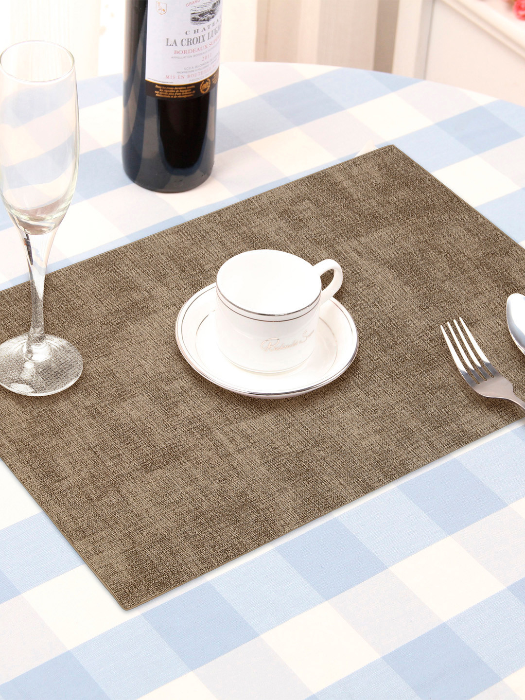 Buy OBSESSIONS Set Of 6 Brown Textured Table Mats Table Placemats for