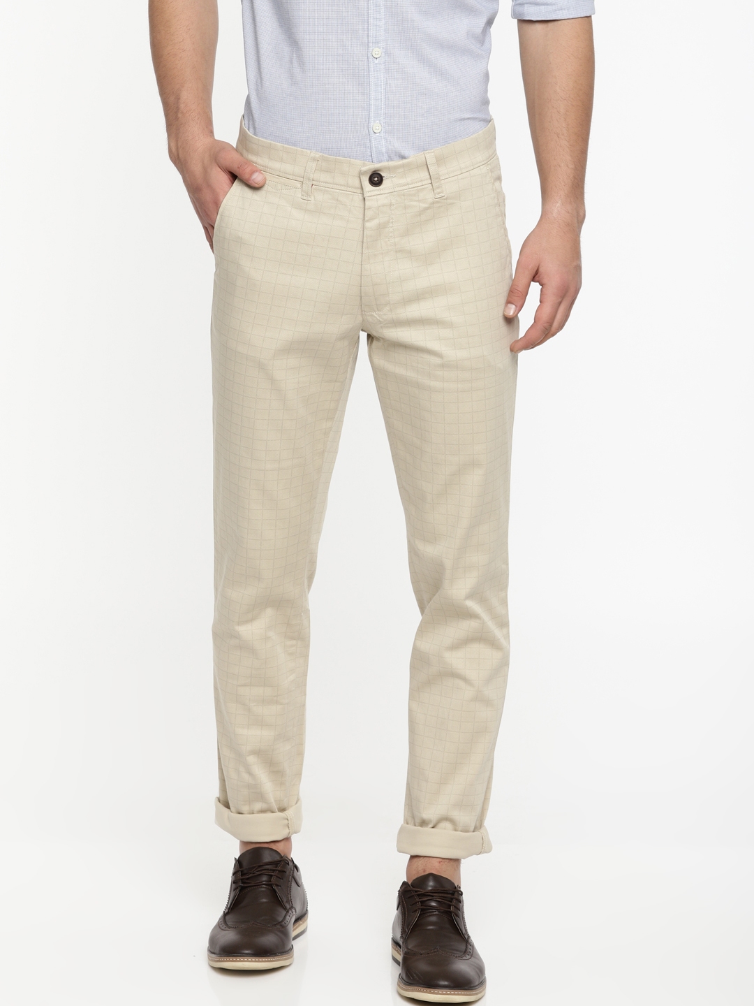checked chinos mens
