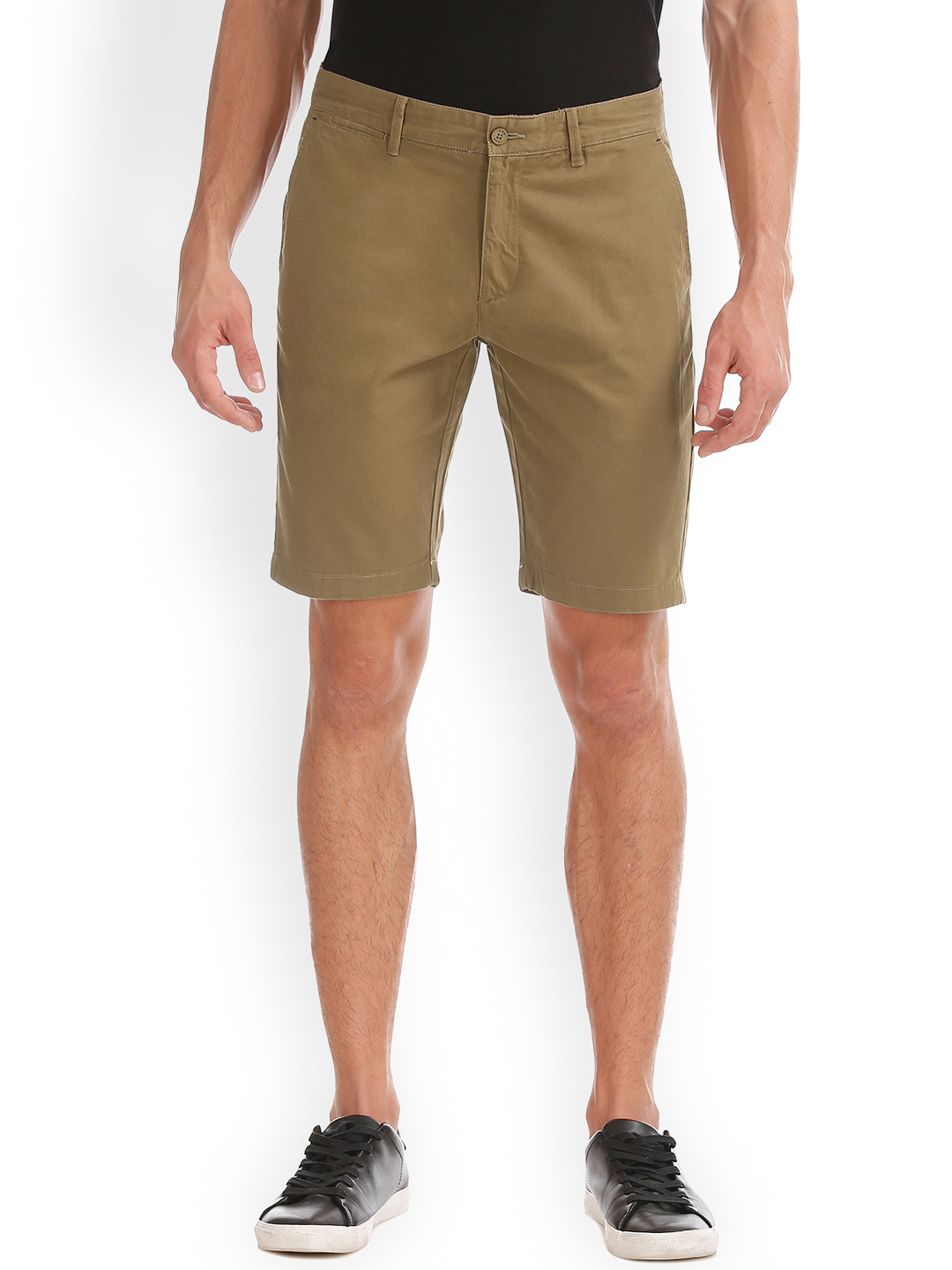 Buy IZOD Men Brown Solid Slim Fit Chino Shorts Shorts for Men 7686058 Myntra