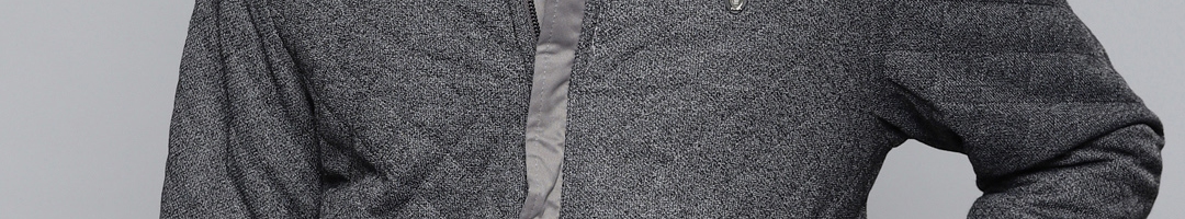 Buy Louis Philippe Men Grey Solid Reversible Bomber Jacket - Jackets for Men 7690197 | Myntra