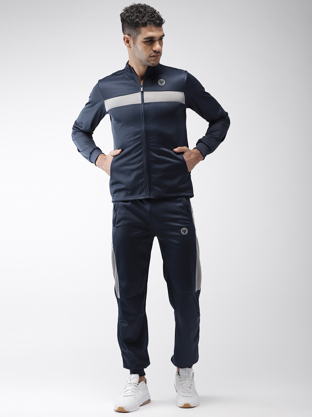 Buy 2GO Men Navy Blue Solid Training Tracksuit