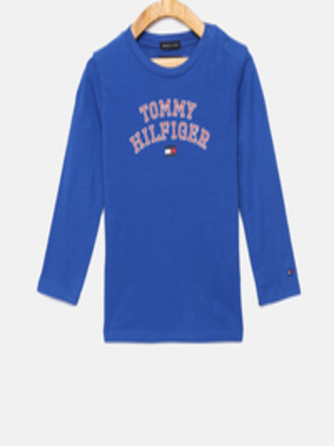 Buy Tommy Hilfiger Boys Blue Printed Round Neck T Shirt - Tshirts for ...
