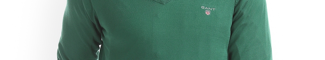 Buy GANT Men Green Solid Pullover - Sweaters for Men 7691417 | Myntra
