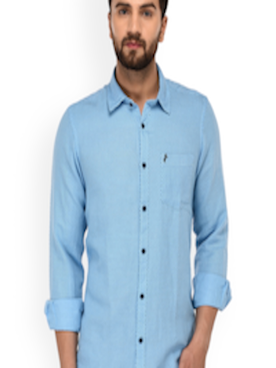 Buy SKY WATER Men Blue Slim Fit Printed Casual Shirt - Shirts for Men ...