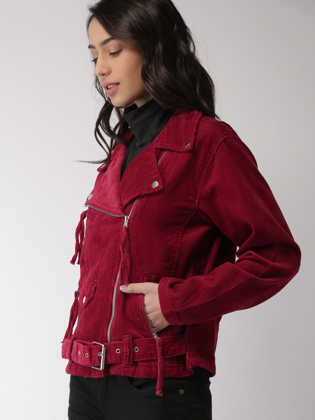 burgundy leather jacket forever 21