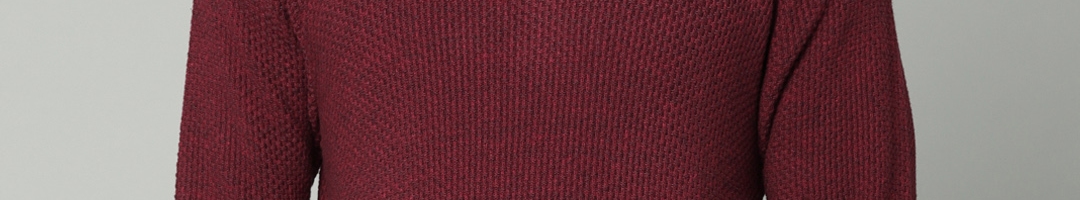 Buy Marks & Spencer Men Maroon Solid Pullover - Sweaters for Men ...