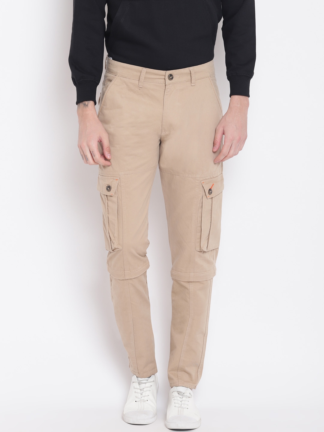 cream cargos mens