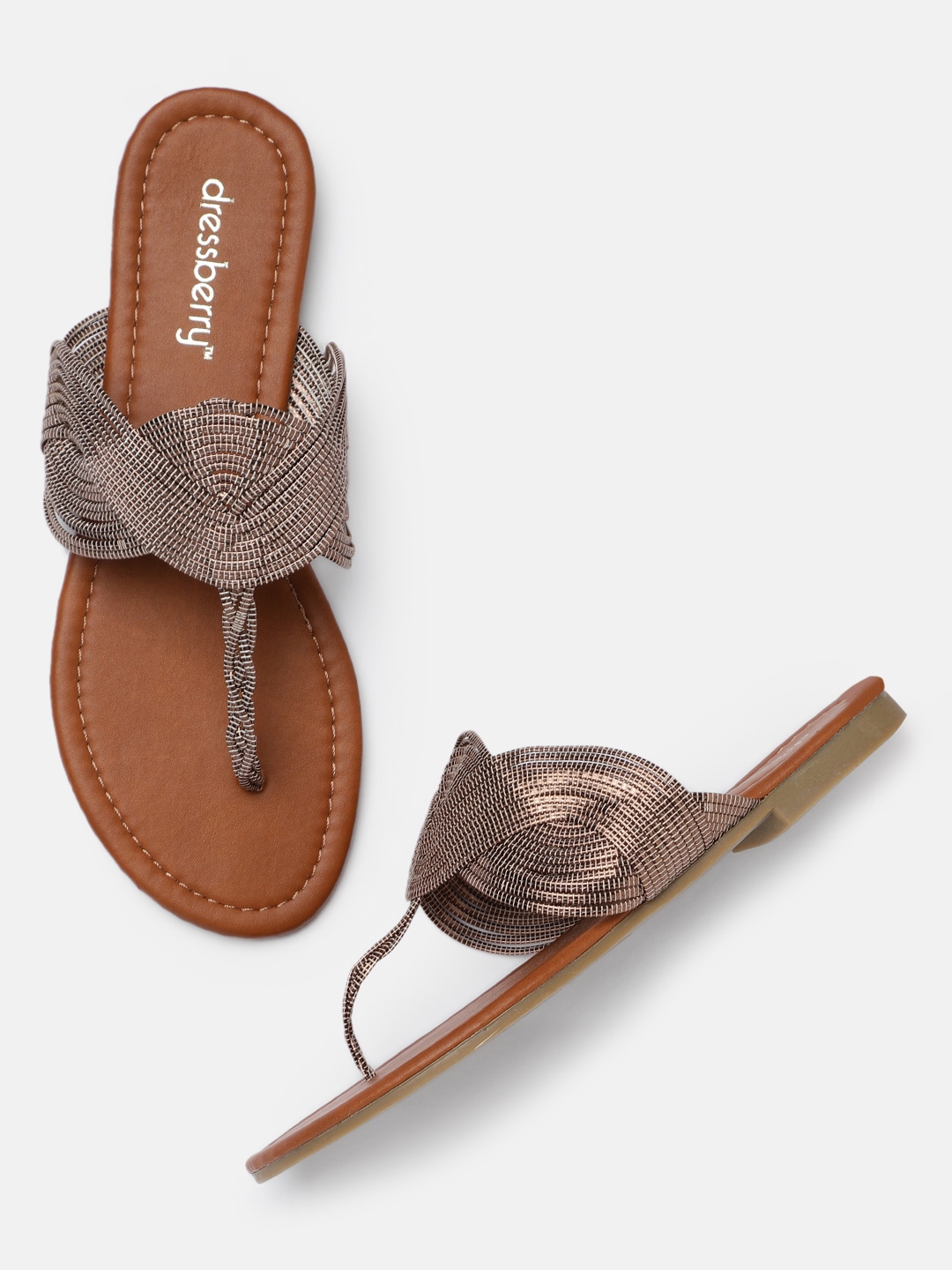 bronze flats for women