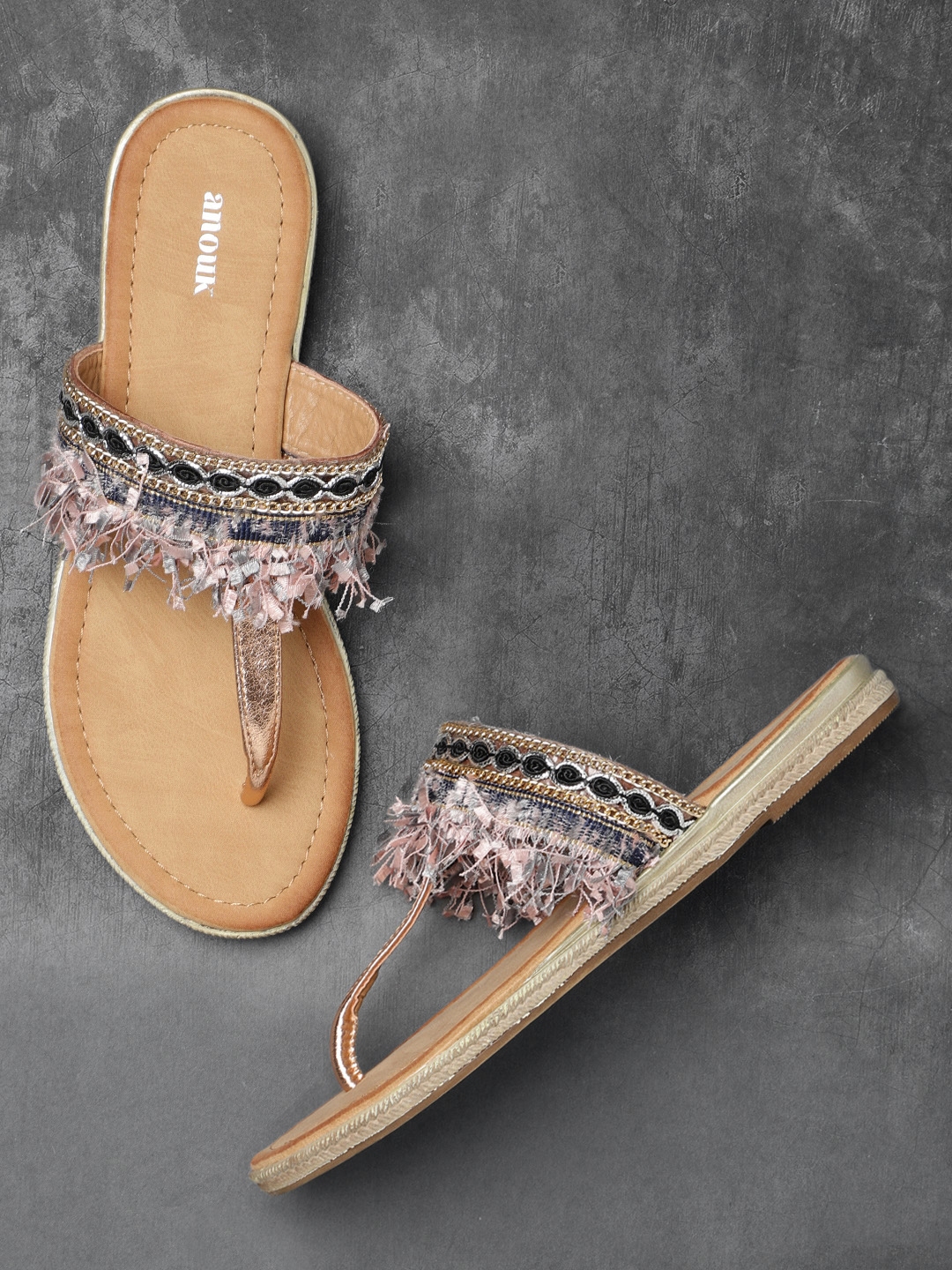 anouk open toe flats