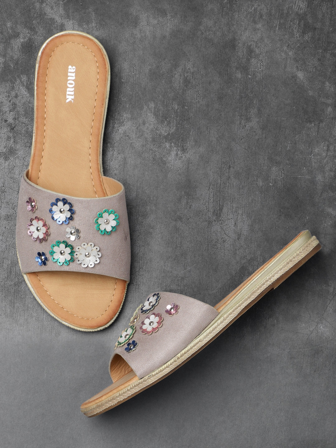 anouk open toe flats