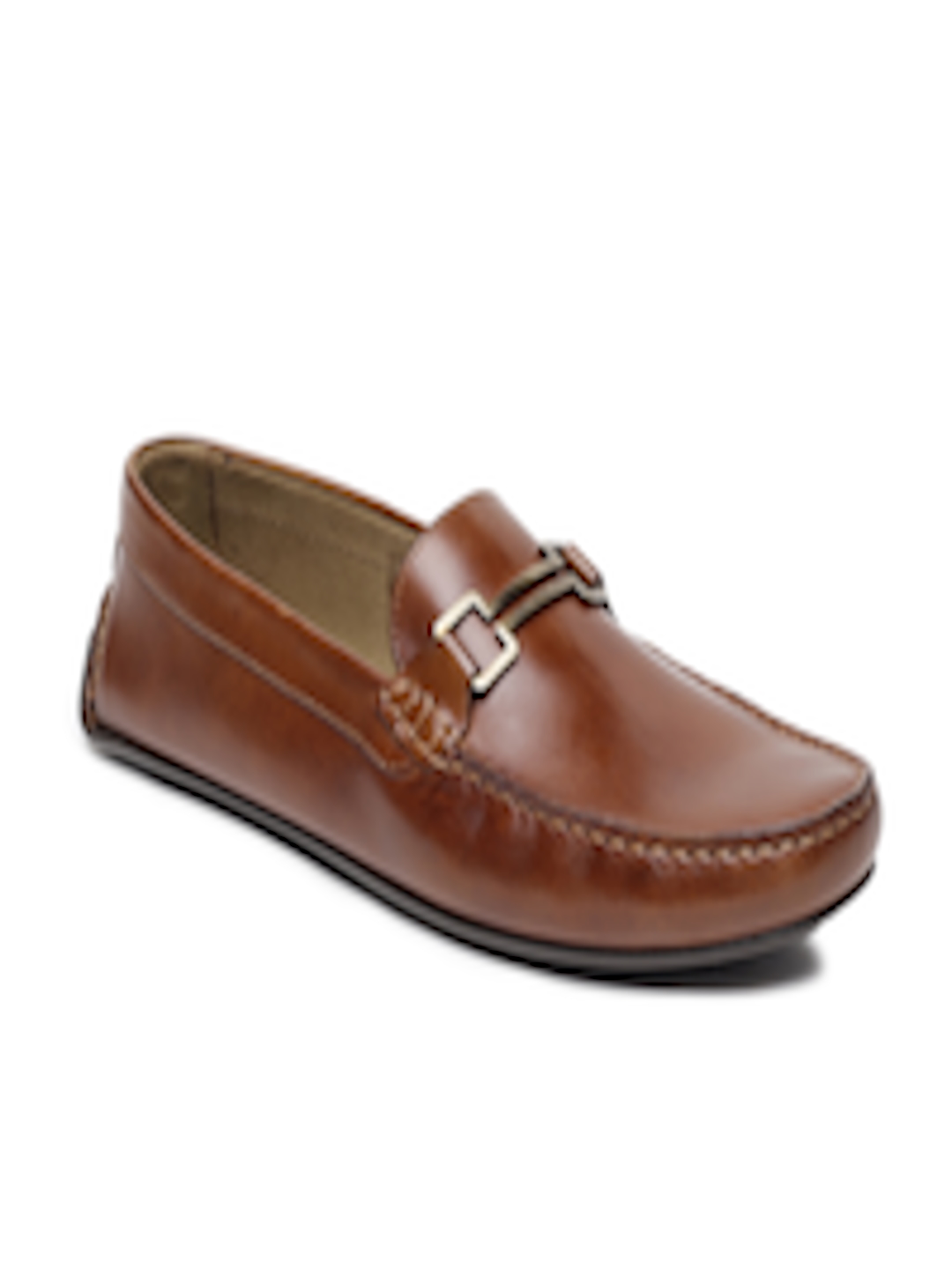 Buy Louis Philippe Men Tan Leather Loafers - Formal Shoes for Men 7704883 | Myntra