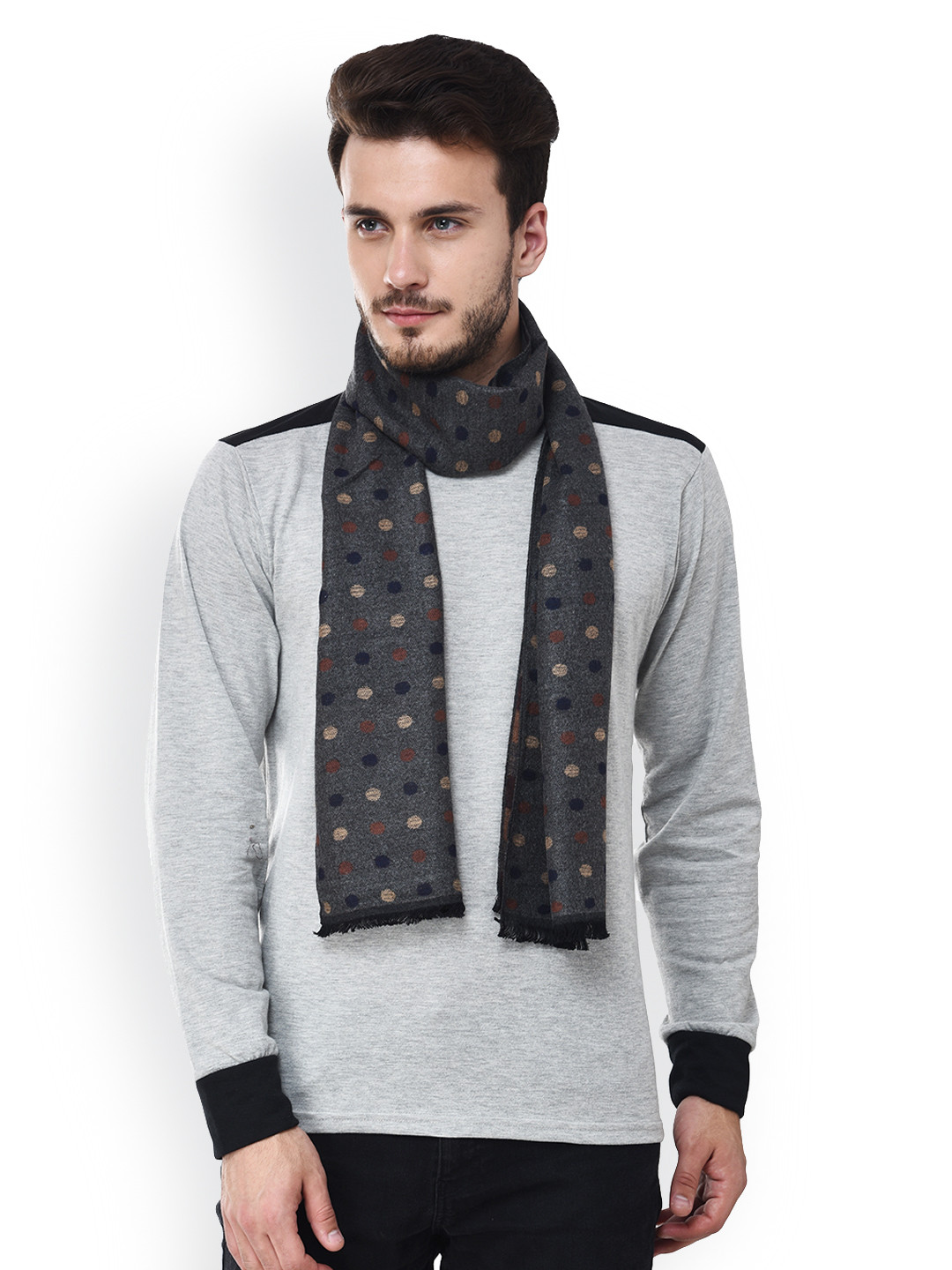 Buy Tossido Men Grey Printed Muffler Mufflers for Men 7708954 Myntra