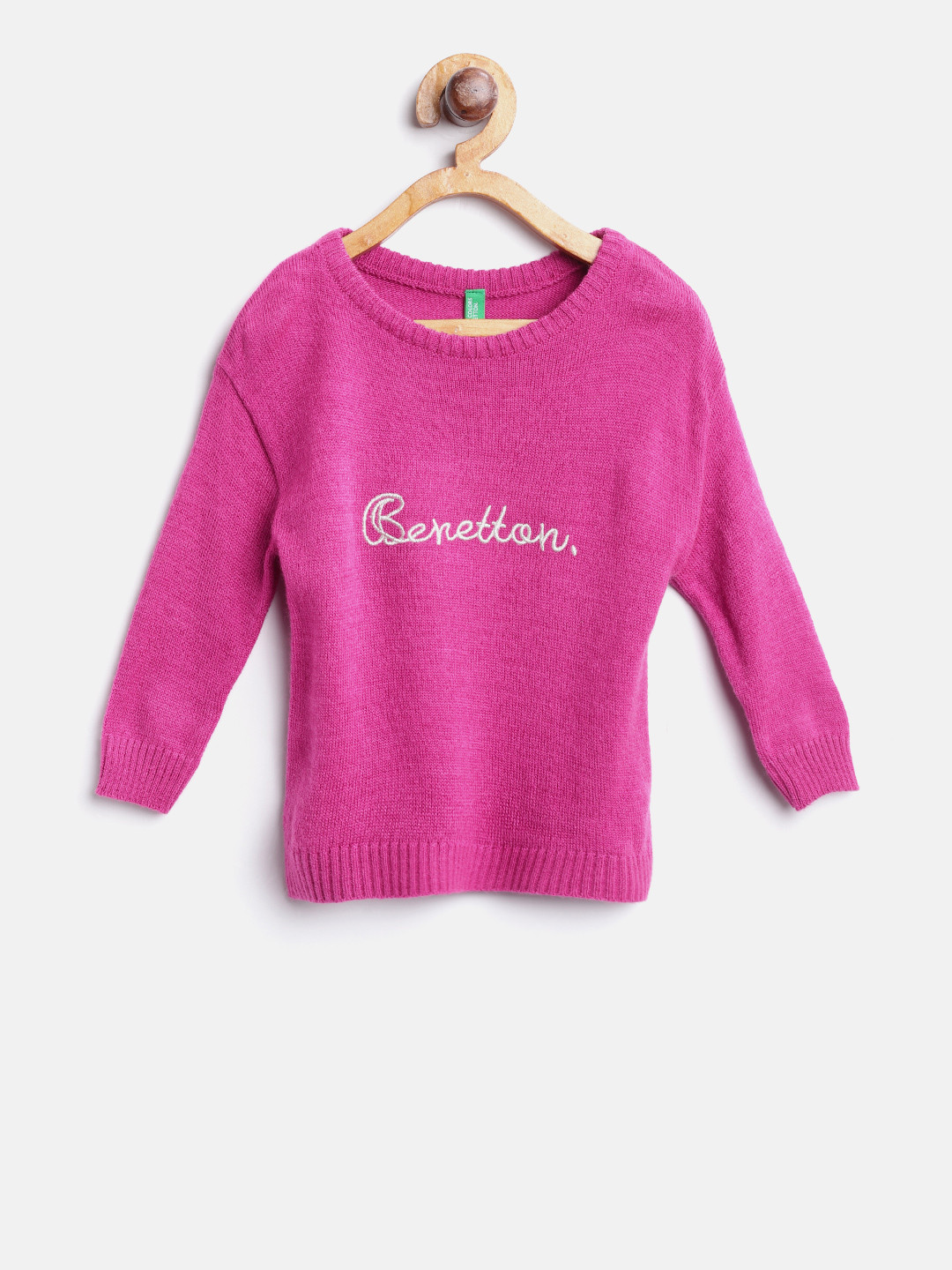 United Colors Of Benetton Mädchen Sweatshirt Mit Welpen-Motiv - Langarm Pullover