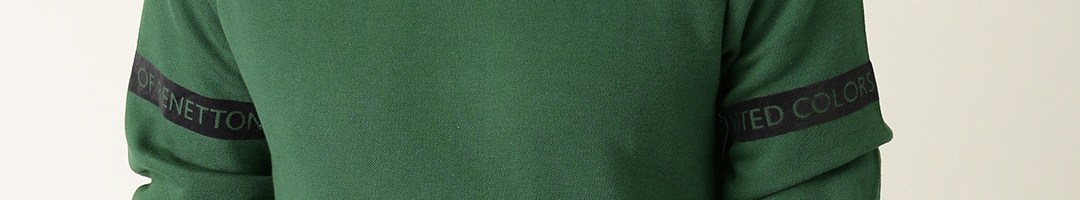 Buy United Colors Of Benetton Men Green Solid Sweatshirt - Sweatshirts ...