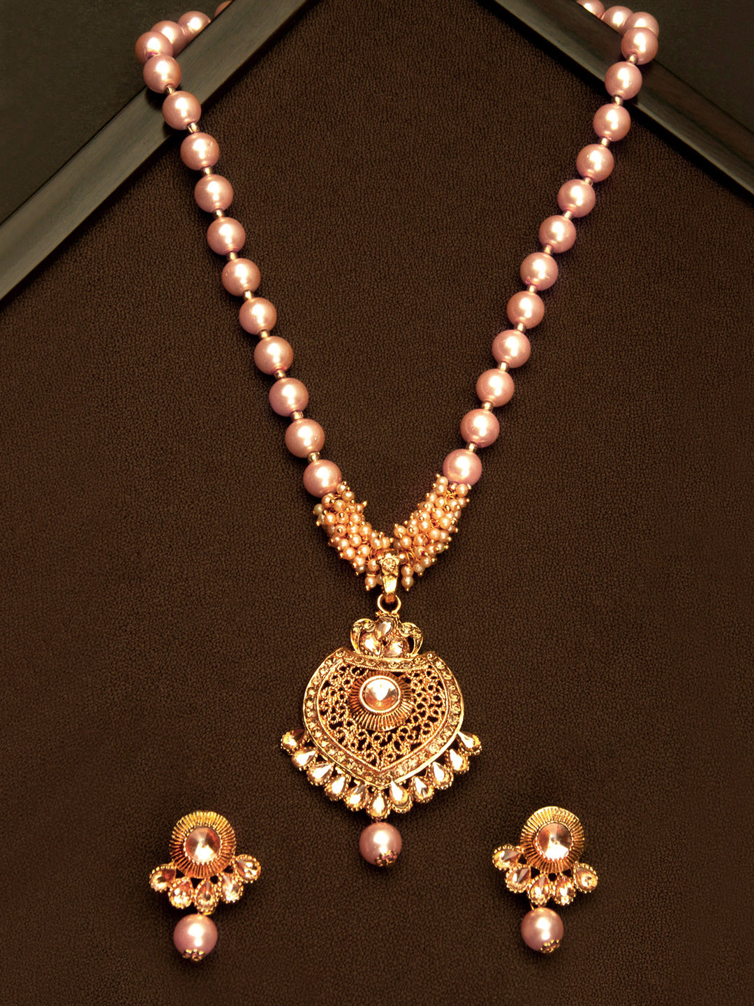 Buy Rubans Gold Plated Handcrafted Kundan Jewellery Set Jewellery Set