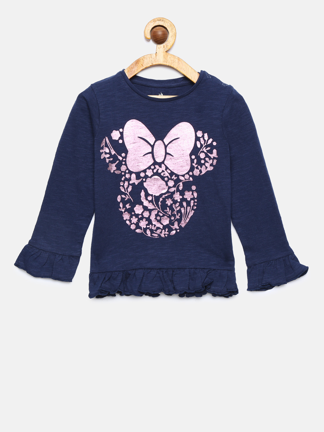 Buy Juniors By Lifestyle Girls Navy Blue Printed Top Tops for Girls