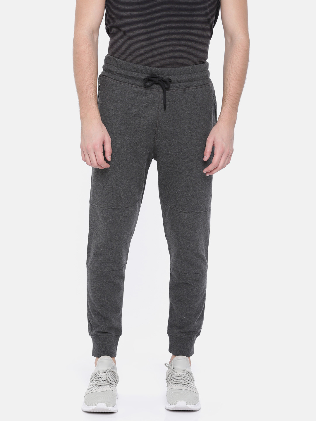 Buy Pepe Jeans Men Grey Slim Fit Solid Joggers Track Pants for Men