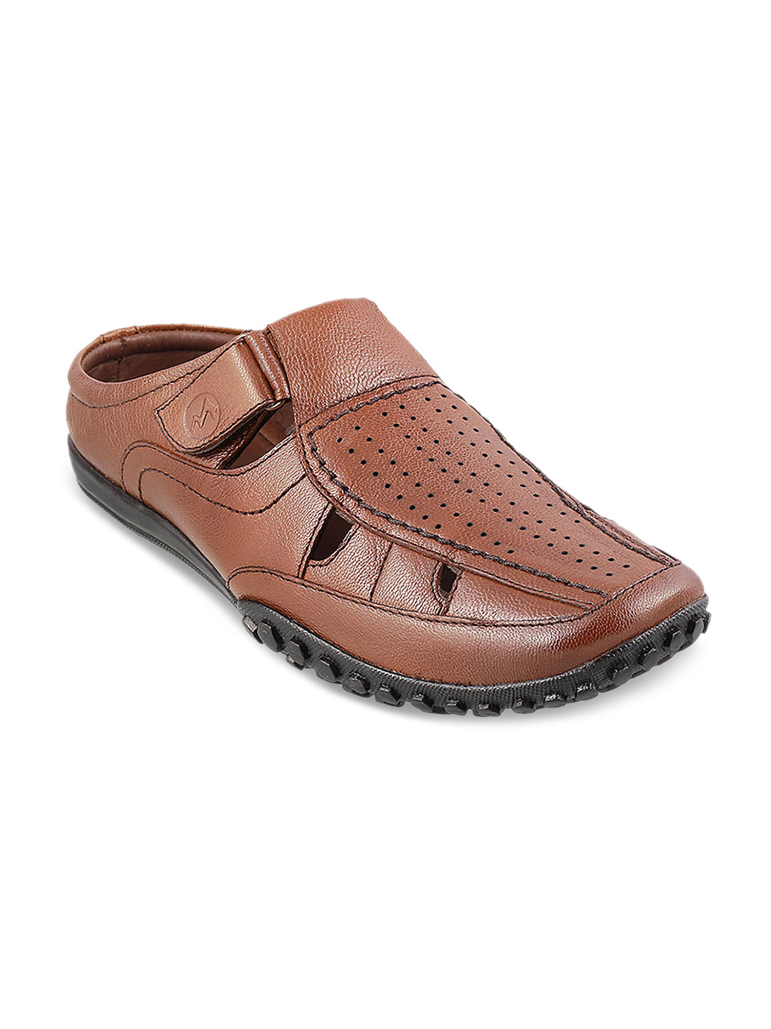 Buy Metro Men Tan Brown Leather Fisherman Sandals - Sandals for Men 7725758 | Myntra