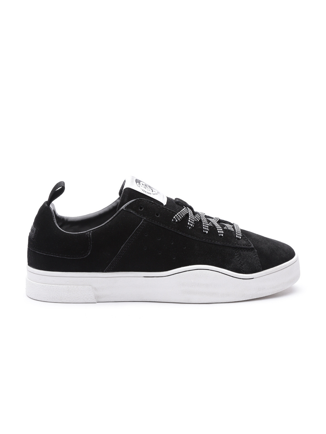 Buy DIESEL Men Black Leather Sneakers Casual Shoes for Men 7727463 Myntra