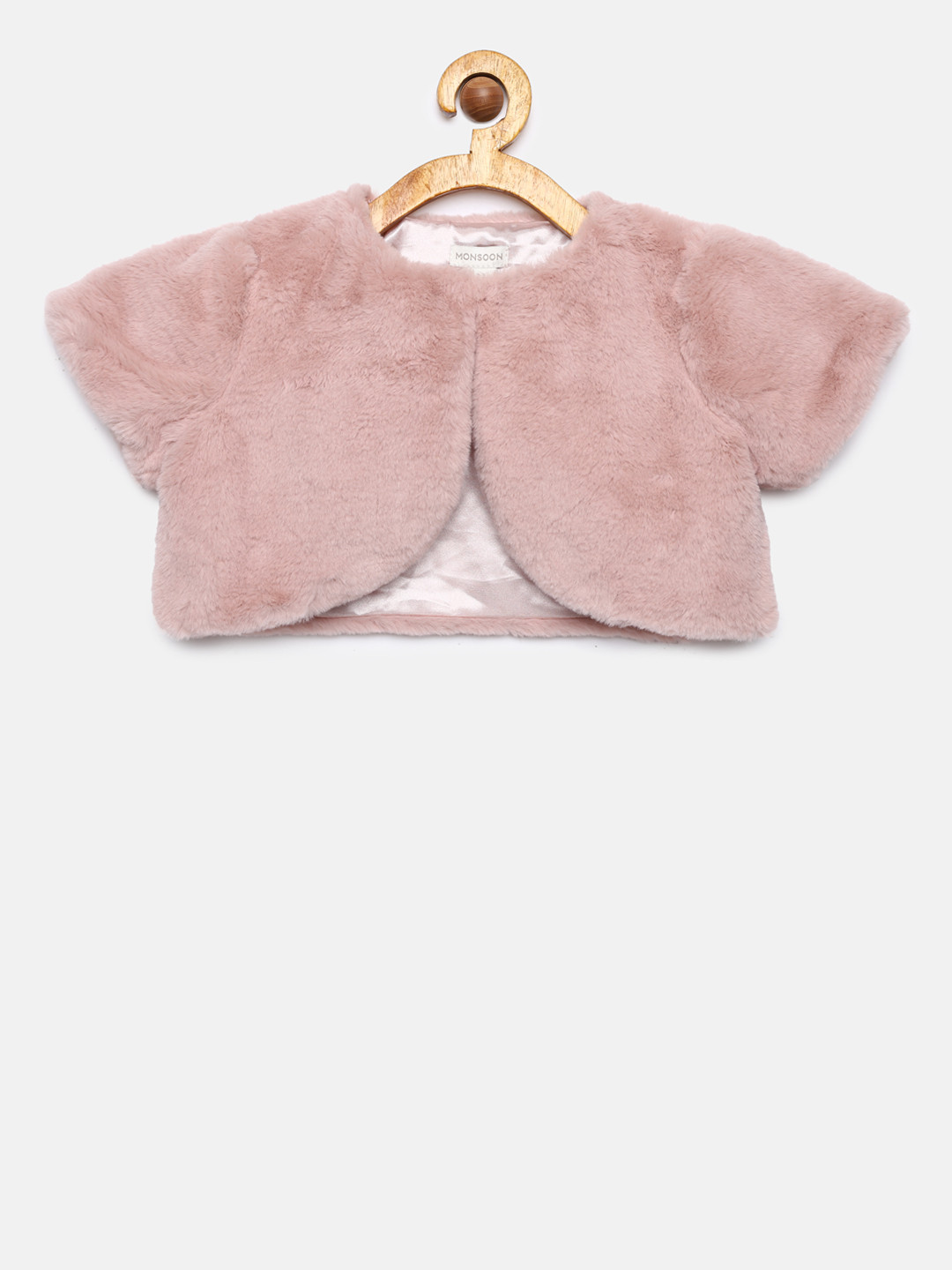Babyhug Three Fourth Sleeves Shrug - Pink main image 1