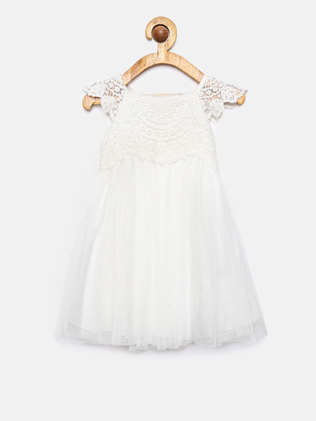 Buy MONSOON CHILDREN Girls White Self Design Empire Dress Dresses for