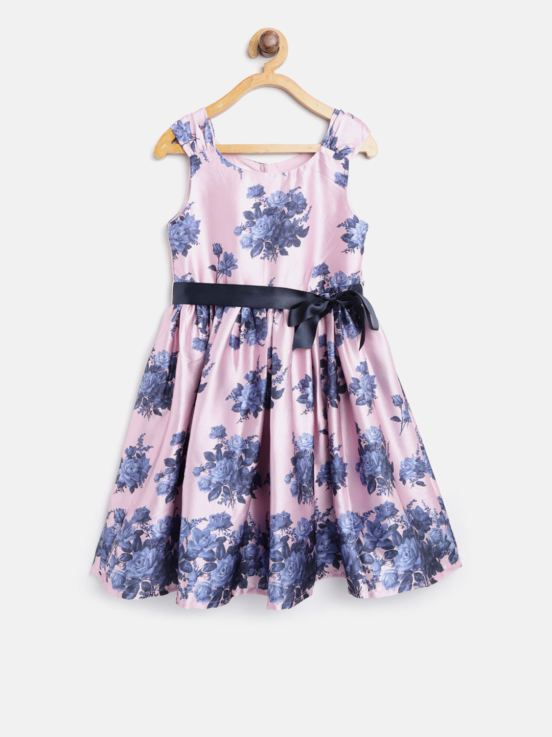 Buy MONSOON CHILDREN Girls Pink & Navy Blue Printed Fit And Flare Dress