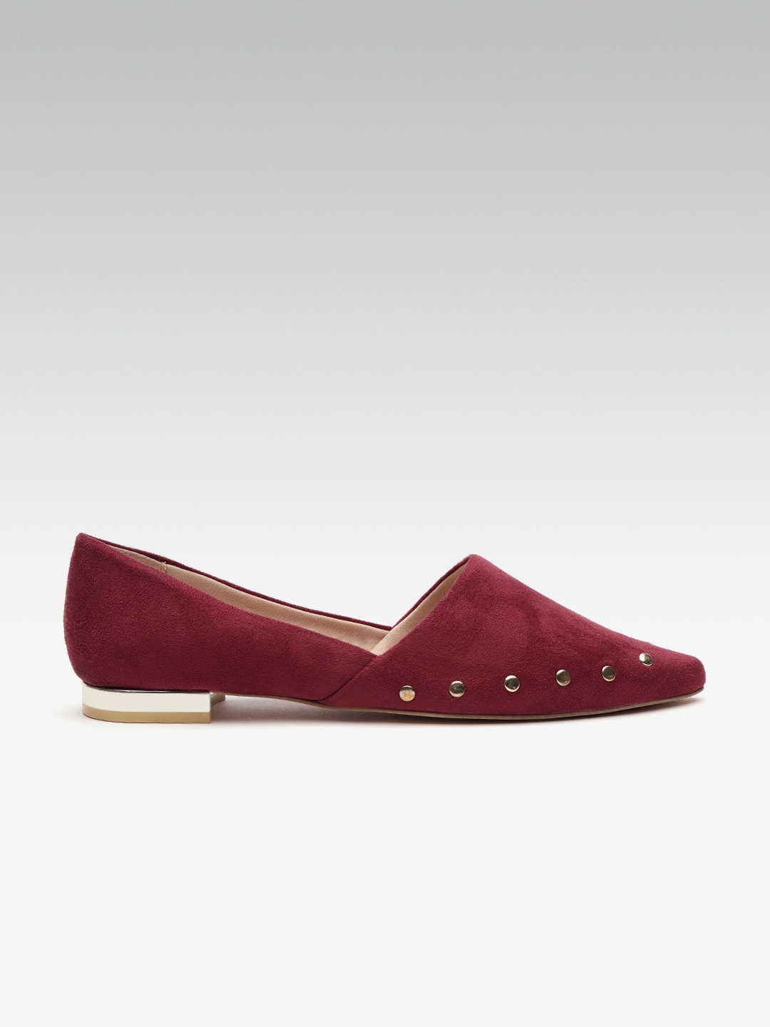 maroon ballet flats