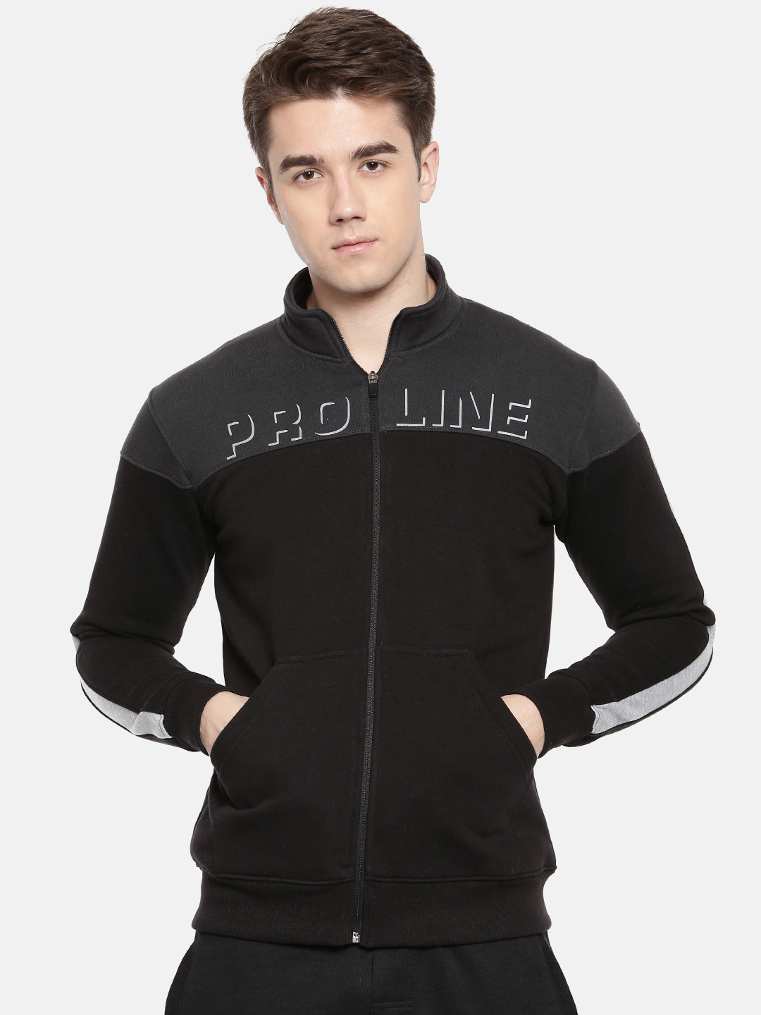Buy Proline Active Men Black Solid Sweatshirt Sweatshirts for Men