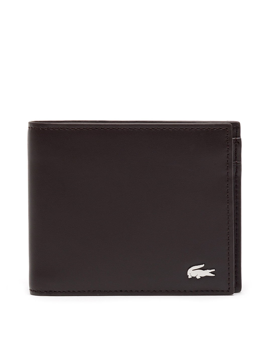 Buy Lacoste Men Brown Solid Two Fold Leather Wallet Wallets for Men