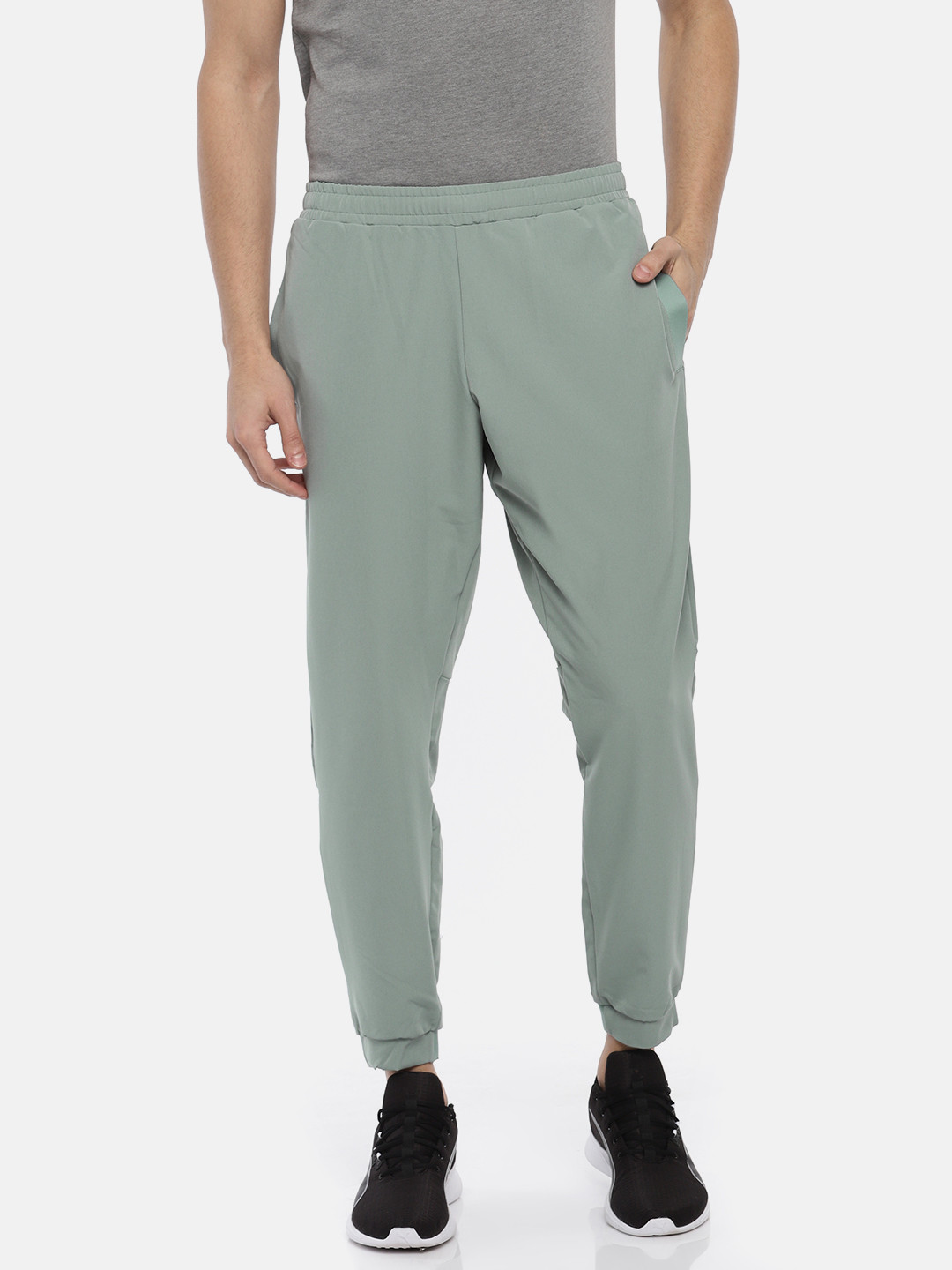 Buy ASICS Men Green Solid STRETCH WOVEN Joggers Track Pants for Men