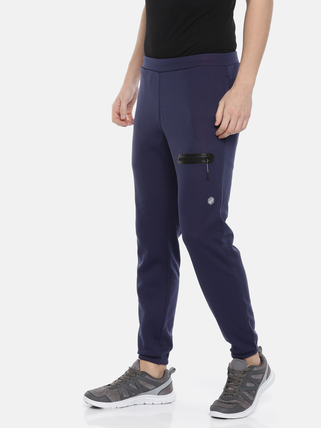 Buy ASICS Men Navy Solid GEL HEAT FLEECE Track Pants Track Pants for