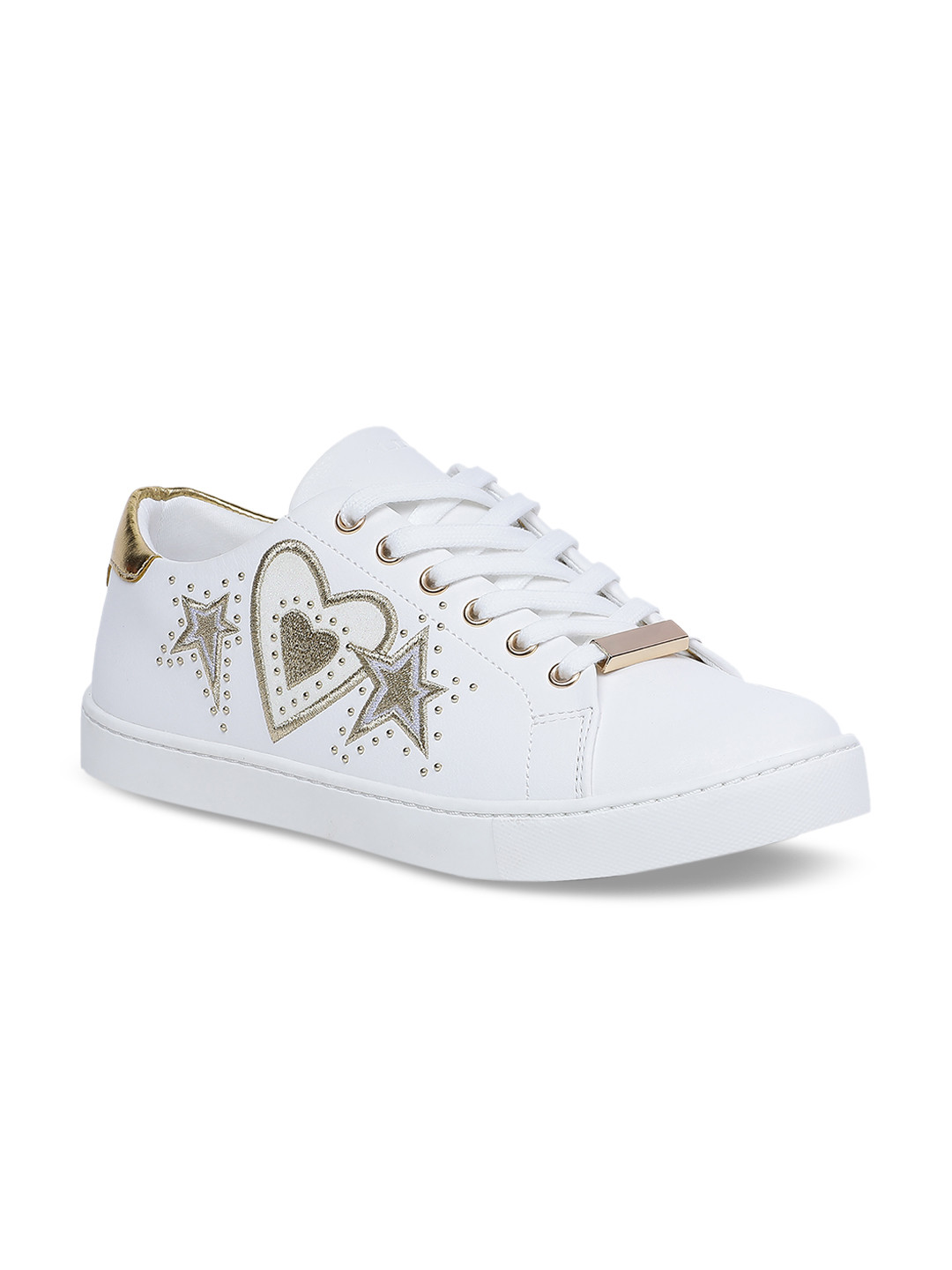 Buy ALDO Women White Embroidered Sneakers Casual Shoes for Women