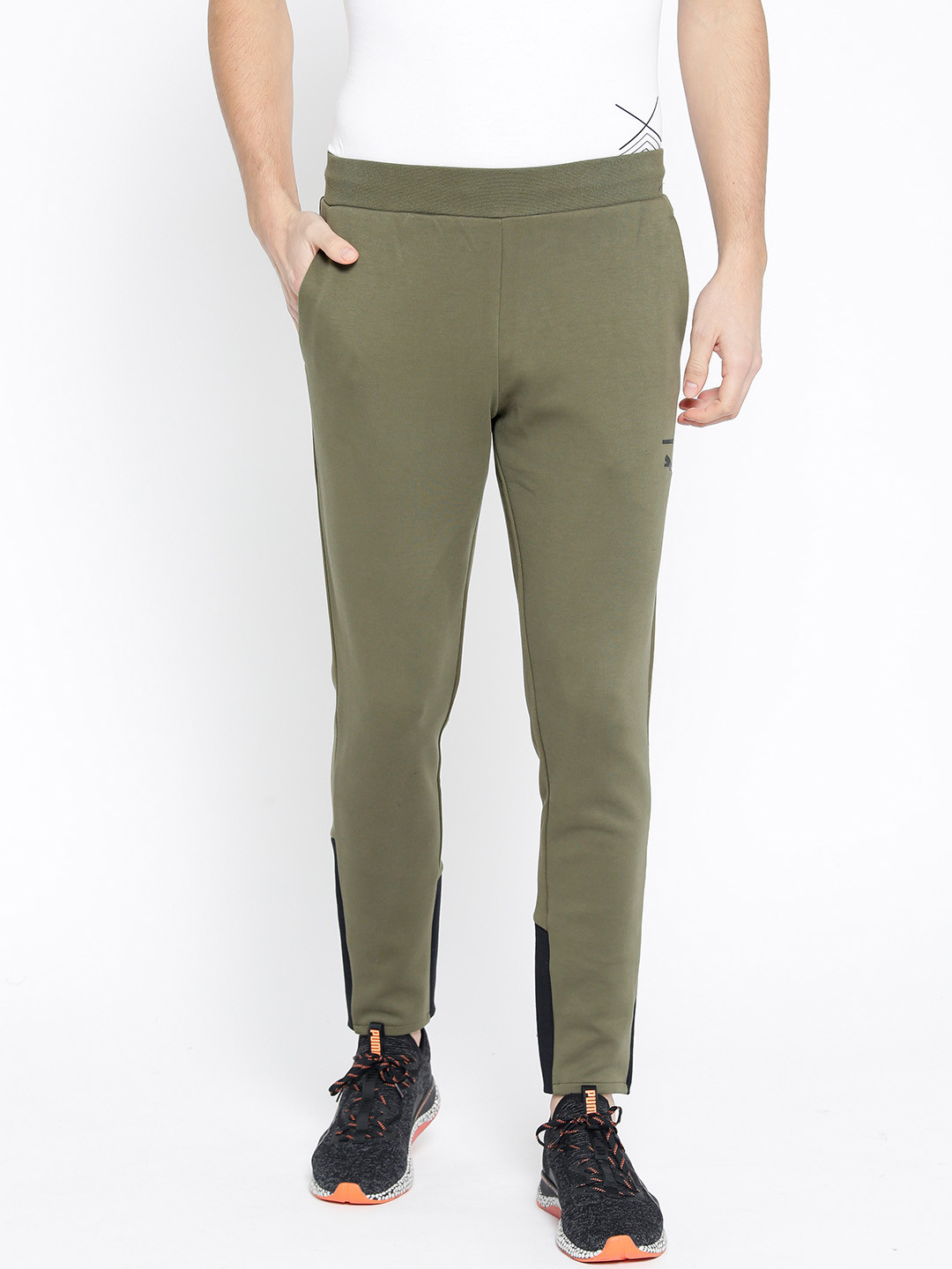 Buy Puma Men Olive Green Evo Core Track Pants Track Pants for Men