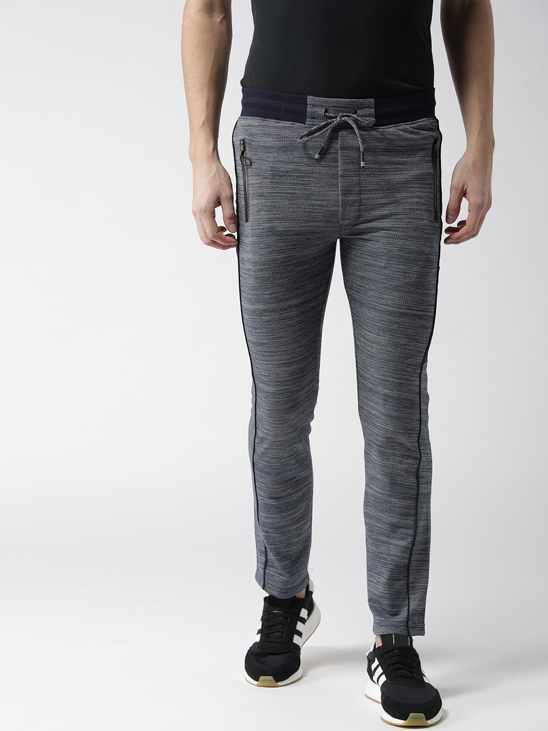 Buy Fort Collins Men Navy Blue Solid Track Pants Track Pants for Men