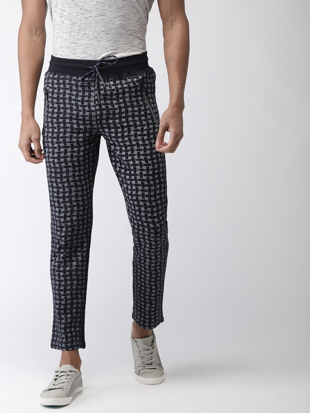 mens printed track pants