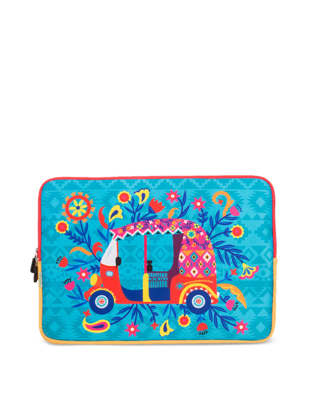Buy Chumbak Unisex Turquoise Blue & Pink Printed Laptop Sleeve Laptop