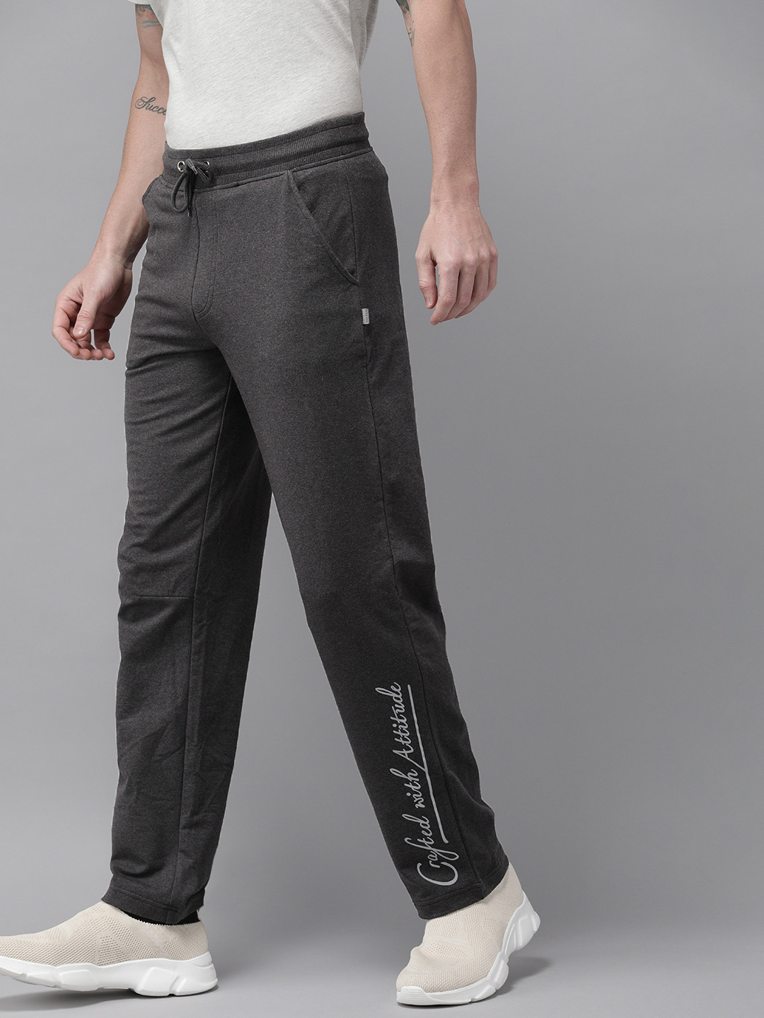 Buy Jack Jones Men Black Regular Fit Solid Regular Trousers Track buy-jack-jones-men-black-regular-fit-solid-regular-trousers-track